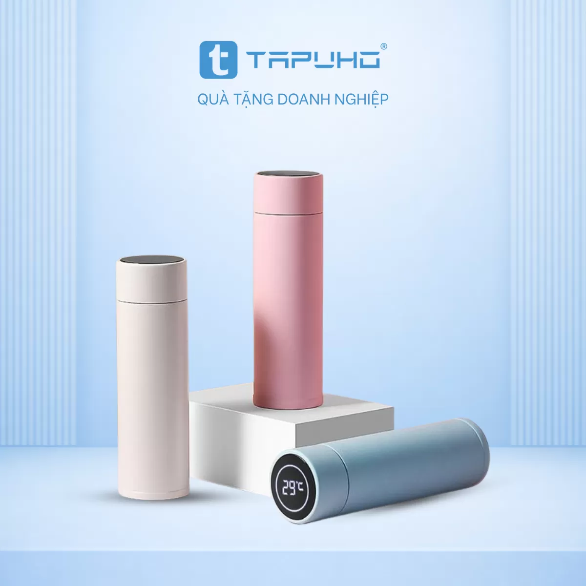 Bình giữ nhiệt in logo hiển thị nhiệt độ