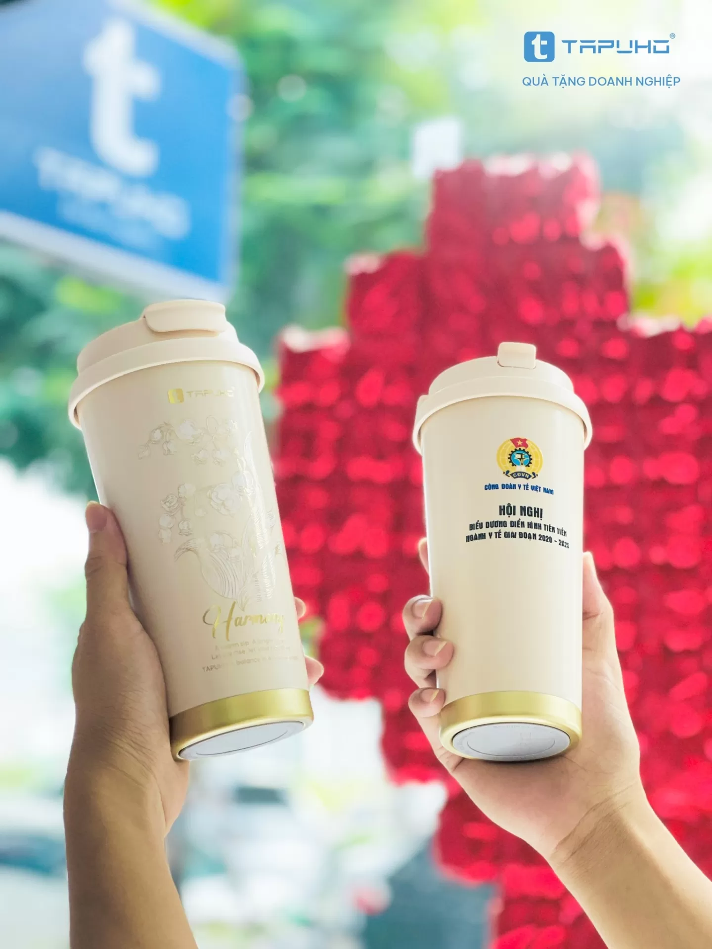 Bình giữ nhiệt in logo tặng hội nghị