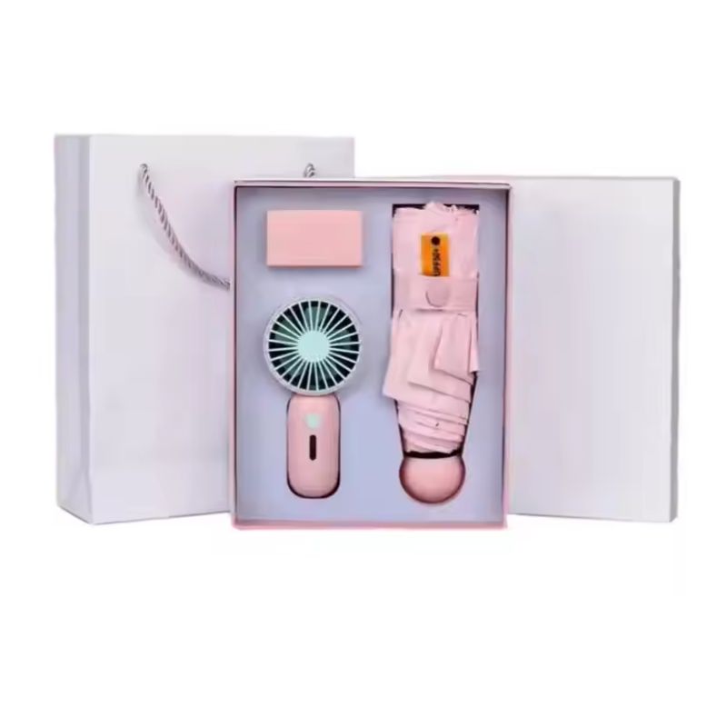 Set quà tặng ô và quạt mini