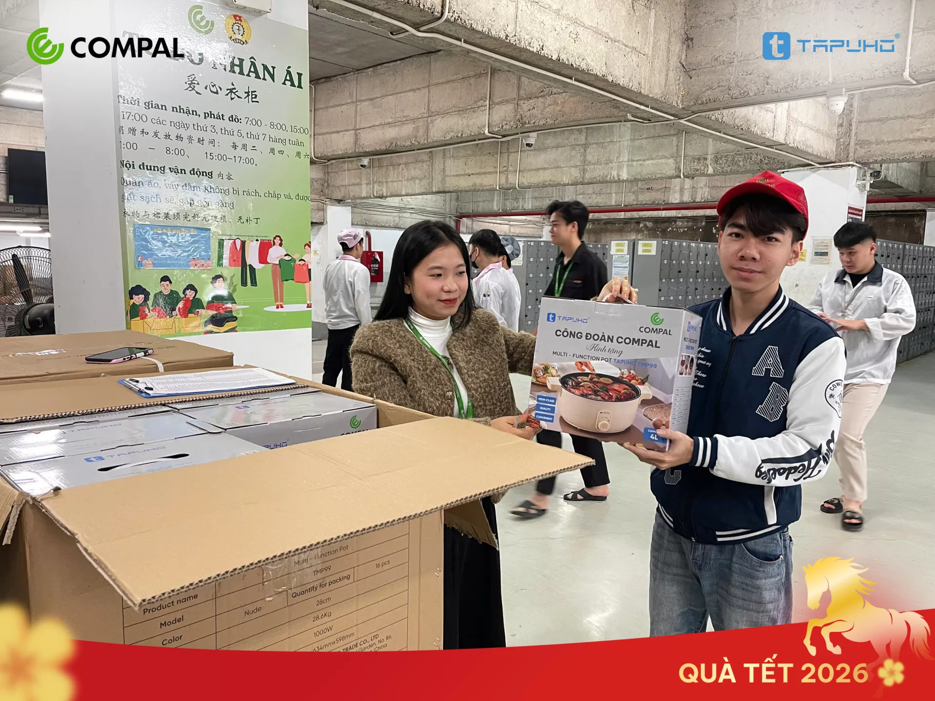 Bàn giao 6000 nồi lẩu đa năng cho công đoàn Compal dịp Tết 2026