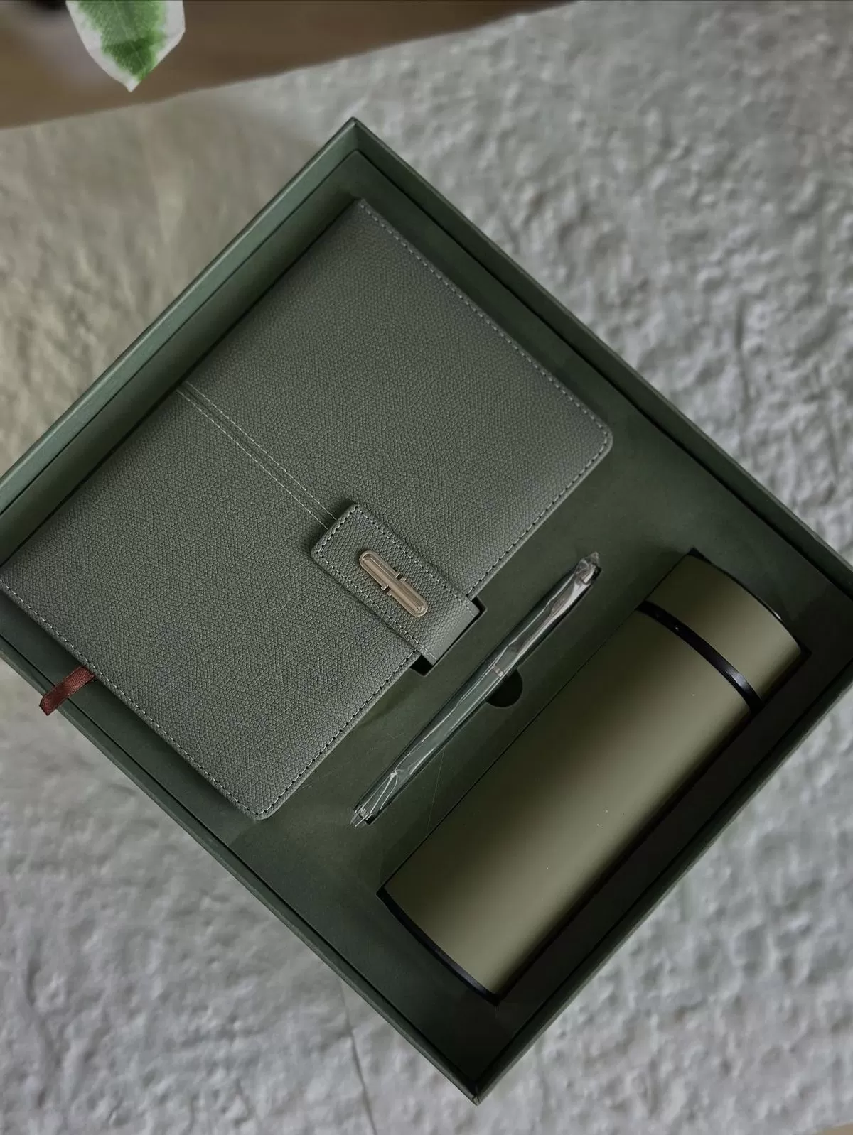 Giftset sổ da, bút ký và bình giữ nhiệt 500ml in logo